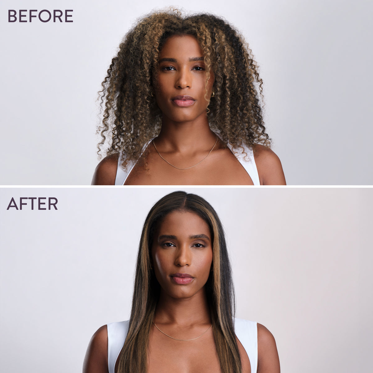Pureology Smooth Gloss Silkmorphose Spray — before and after