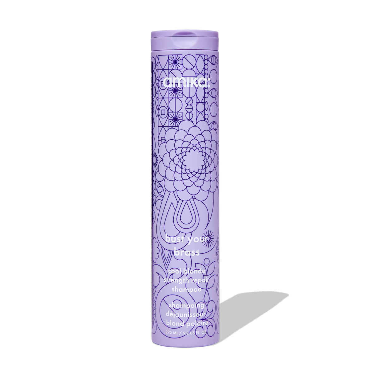 Image of bust your brass cool blonde strength repair shampoo 9.2oz / 275ml.