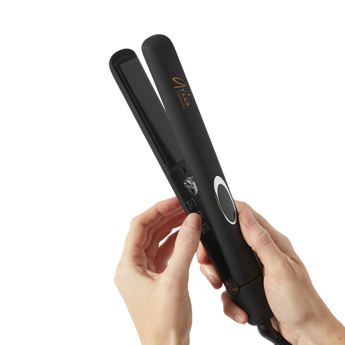 1” Black Infrared Ceramic Hair Straightener - Brush Salon