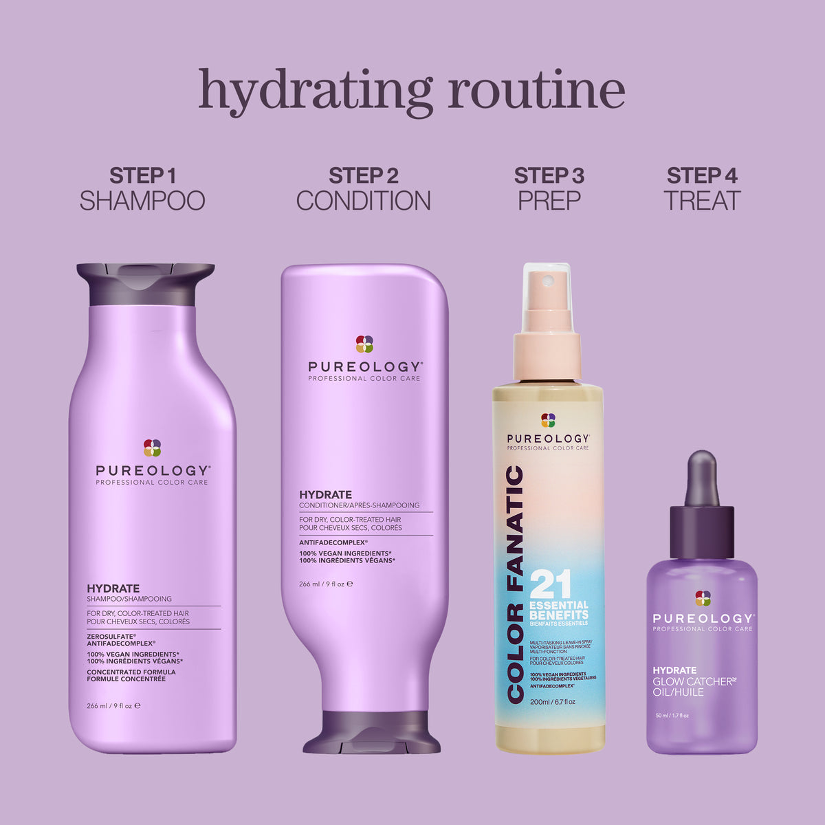 Pureology Hydrate Glow Catcher Oil — hydrating routine