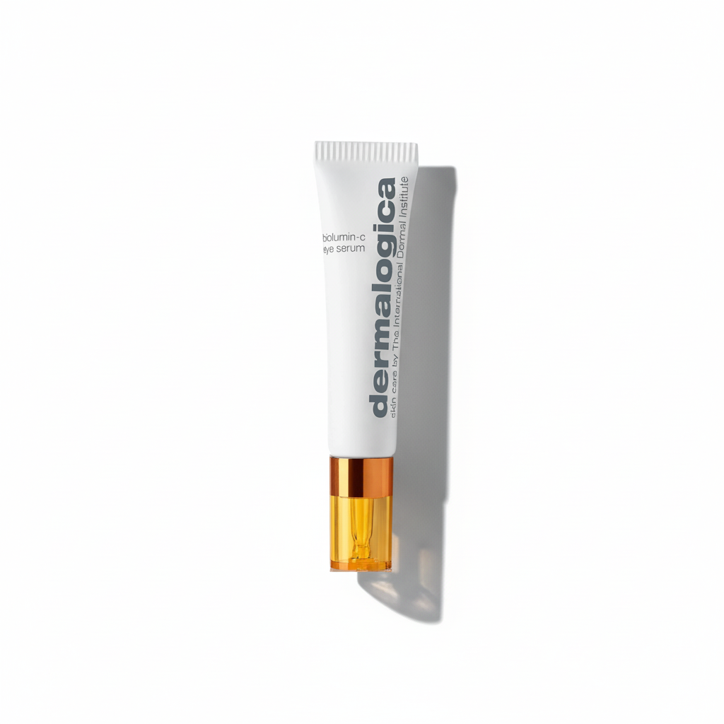 Dermalogica eye serum tube on a white background