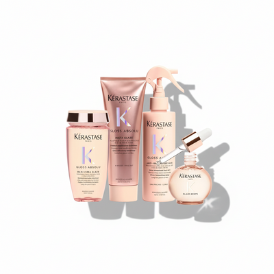 Kérastase hair care products on a white background