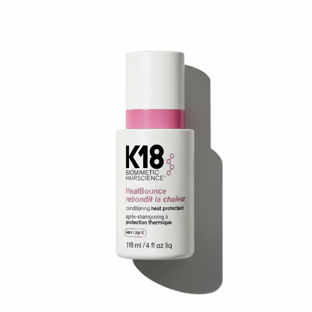 K18 hair care product bottle on a white background