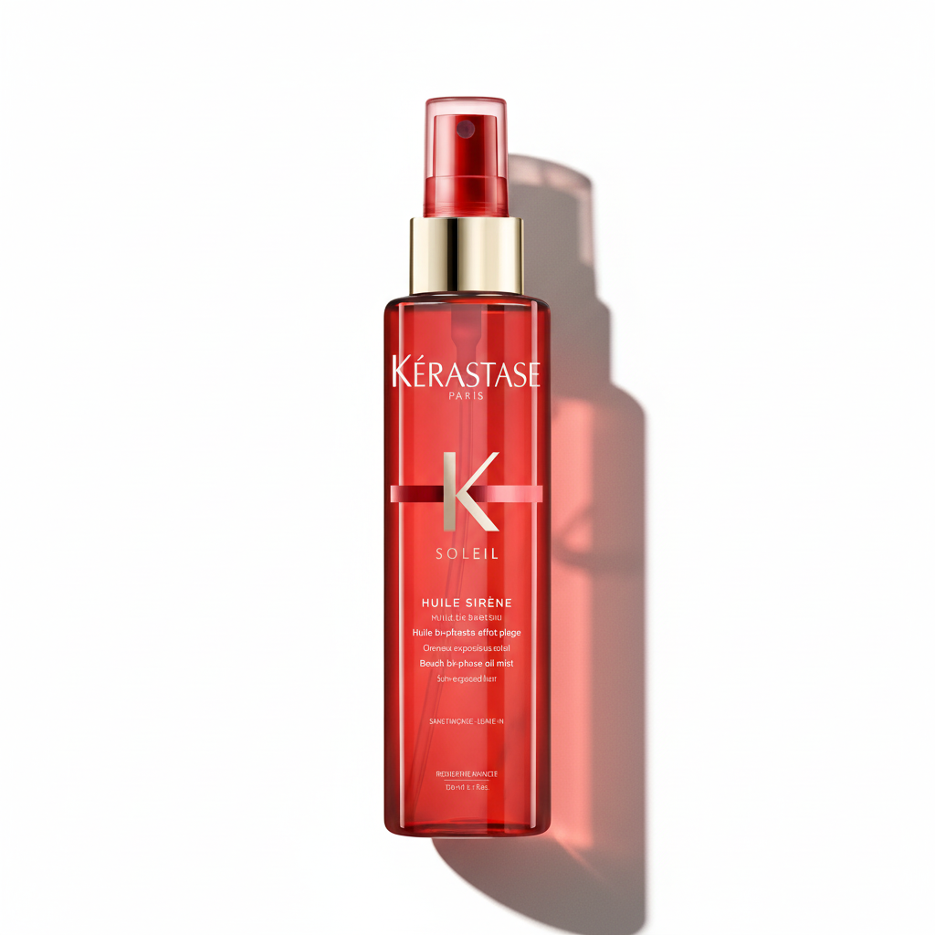 Kérastase hair care product bottle on a white background