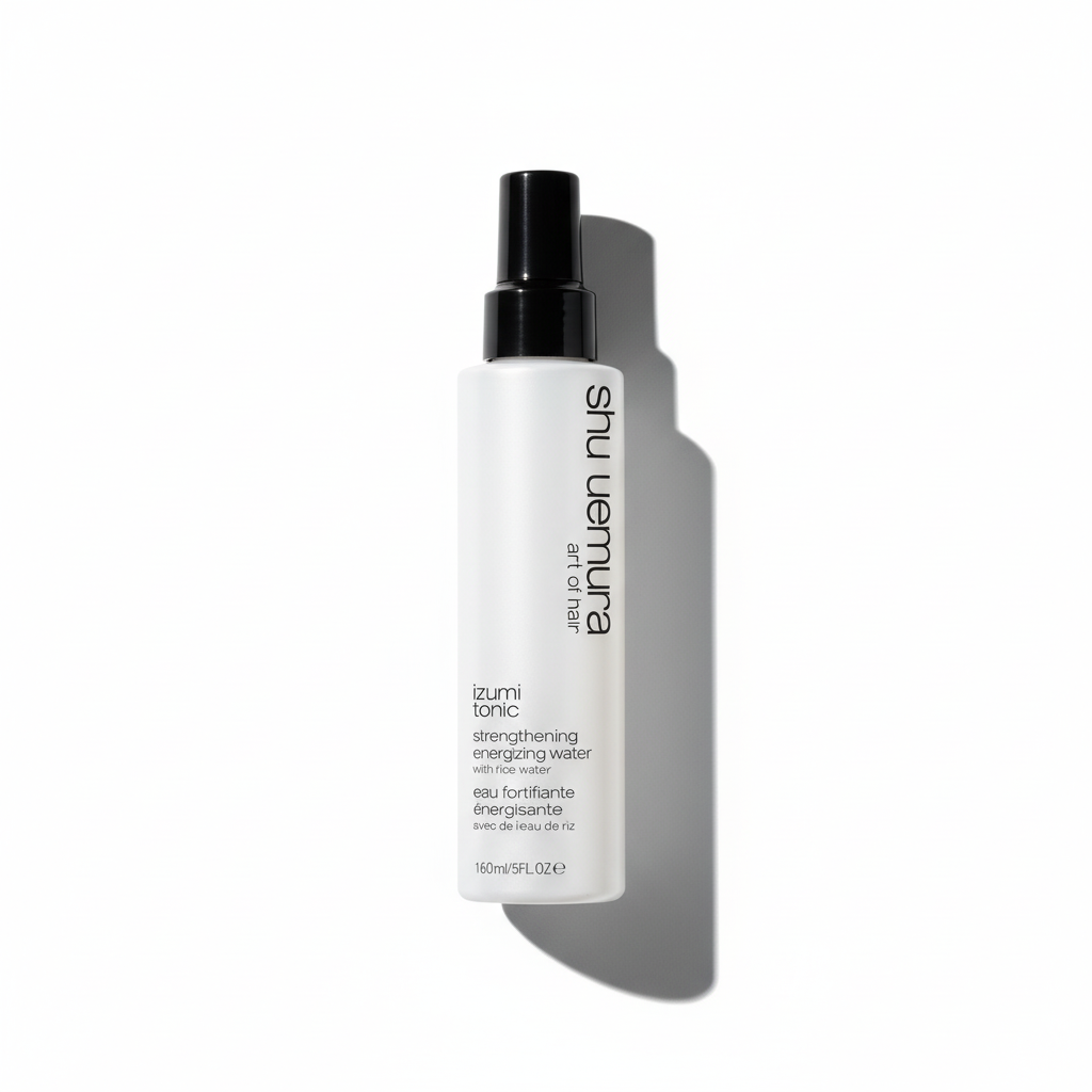 Shu Uemura bottle of toner on a white background