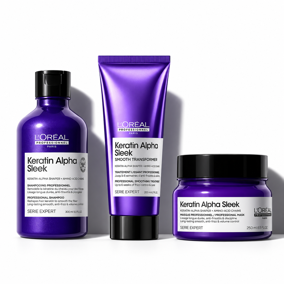 Keratin Alpha Sleek Smoothing Routine Set