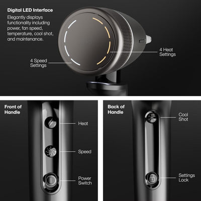 Speed Ionic Hair Dryer Titanium Black